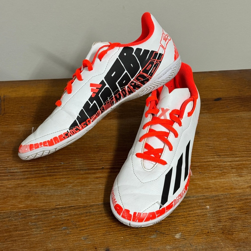 Adidas X Speedflow Messi.4 Indoor Soccer Shoes White Red Mens 6 Womens 7.5